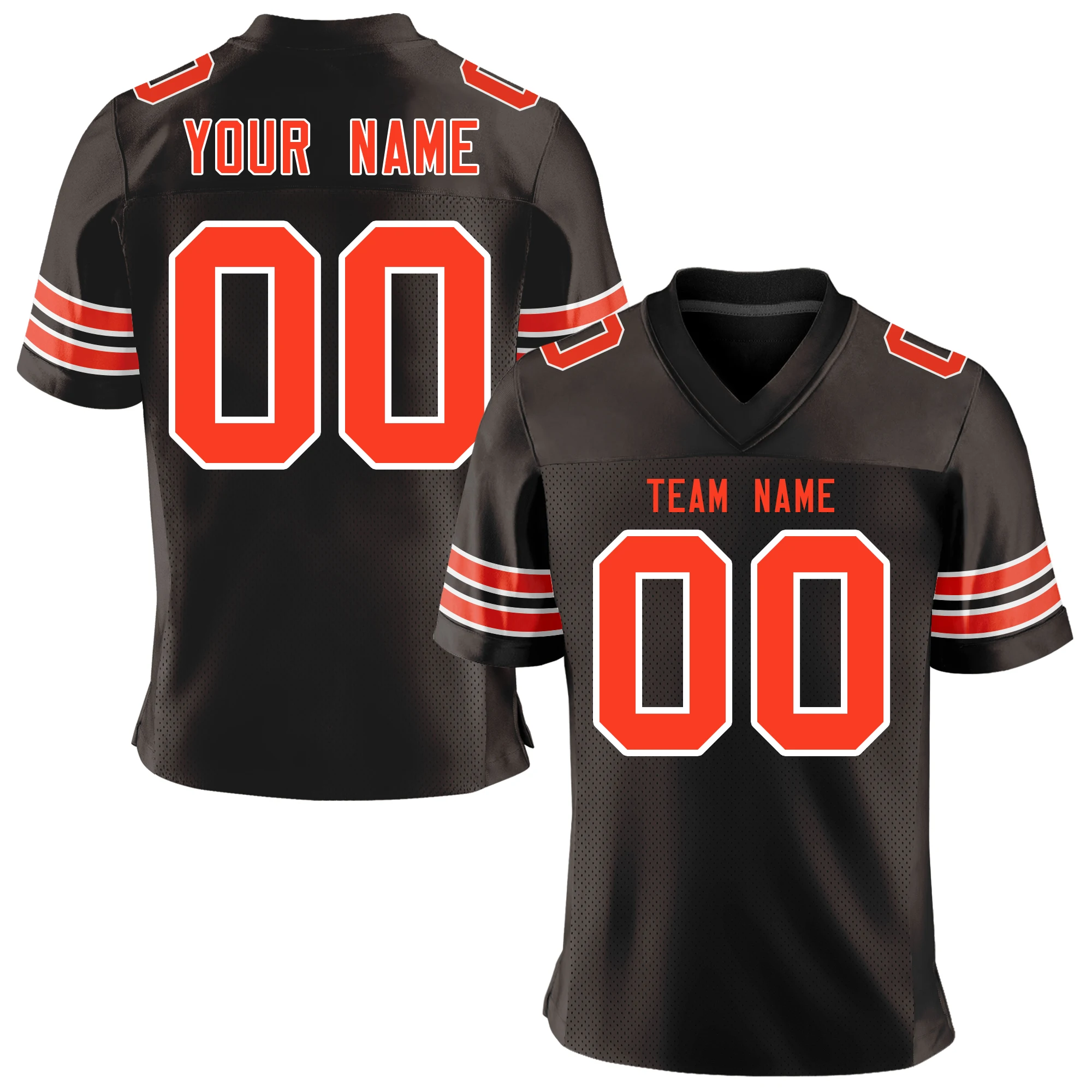 Wholesale Football Jersey Printing Your Team Name/Number Stretch Absorbent Tee Shirts for Male/Female/Child Outdoors/Indoors