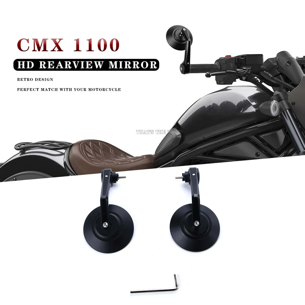 For HONDA Rebel CMX1100 CMX500 CMX300 Motorcycle Handlebar Rearview Bar End Mirror CMX 1100 500 300