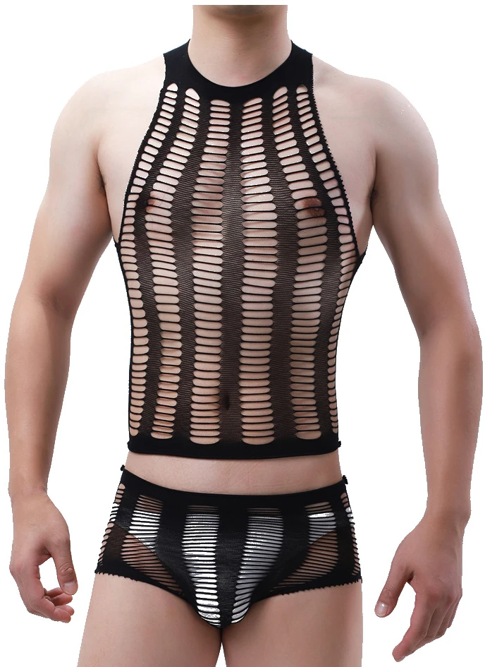 SHENGRENMEI Man Fetish Body Suits Men\'s Boyfriend Gifts Sexy Underwear Fishnet Lingerie Sissy Male Erotic Nightwear Dropshipping