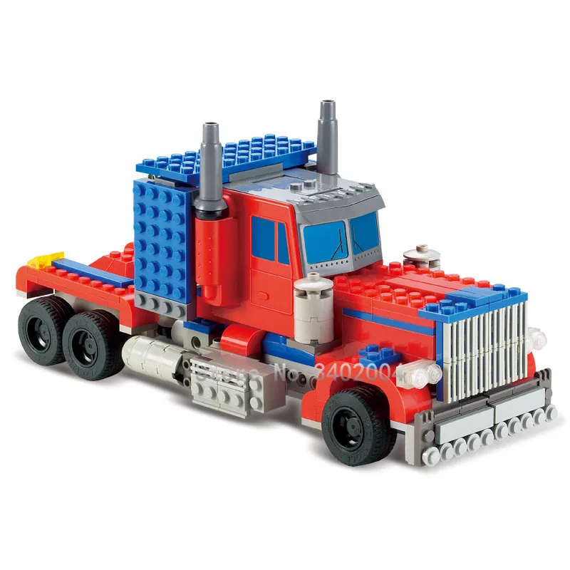 384Pcs Transformation Robot Toy Truck Car Model Building Blocks Sets City DIY Bricks Brinquedos Educational Toys for Children