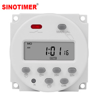 CN101A Digital Microcomputer 7Days Weekly Programmer Electronic Timer Switch 220V Time Relay with Countdown 12V DC for Light Fan