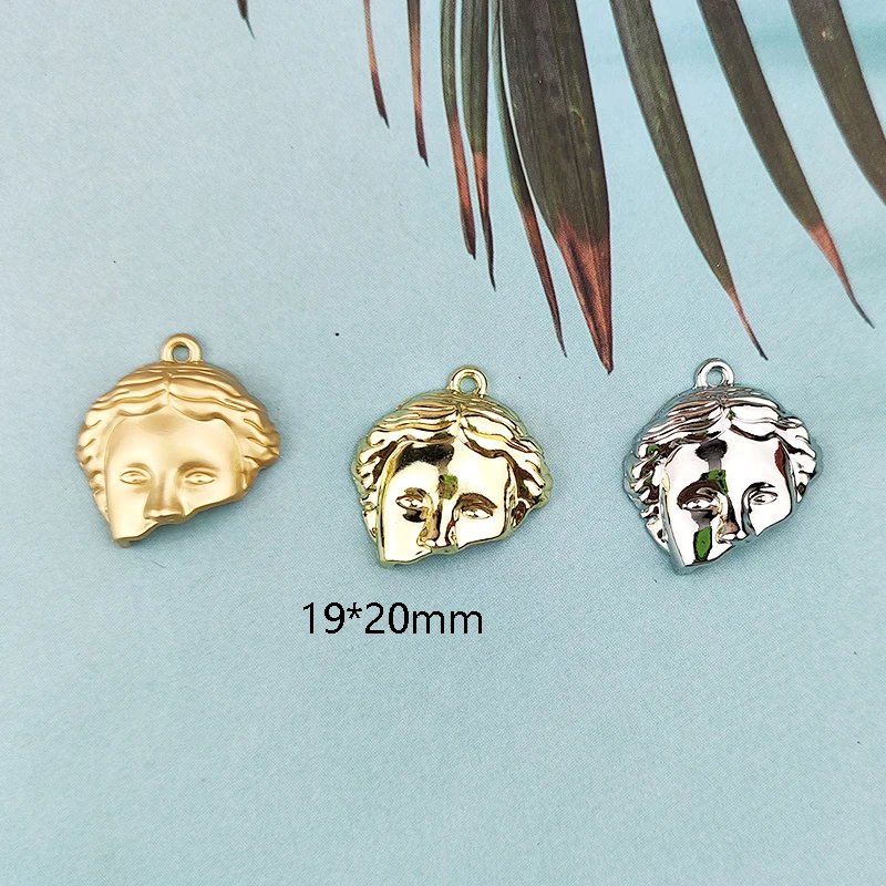 ApeUr 10pcs/pack Imperfect Man Head Portrait Art Enamel Metal Charms Earring Bracelet DIY Necklace Jewelry Making Chic Pendants