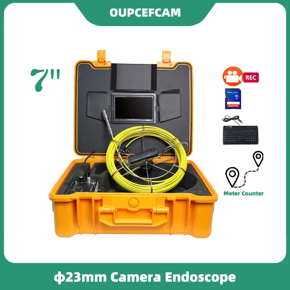 φ23mm Camera Drain Sewer Pipe Inspection Endoscope System 7