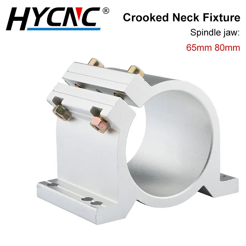 CNC Spindle Clamp 65mm/80mm Spindle Fixed Installation Aluminum Profile Holder Bracket Suitable For 1.5kw 2.2kw Spindle Motor