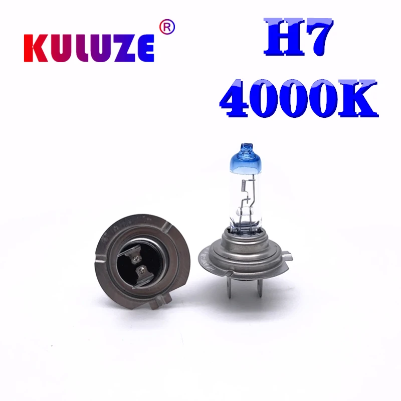 KULUZE Car Light 12V H1 H3 H4 H7 H8 H9 H11 9005 HB3 9006 HB4 9012 Auto halogen lamp bulb Fog Lights 55W 4000K Headlights Lamp