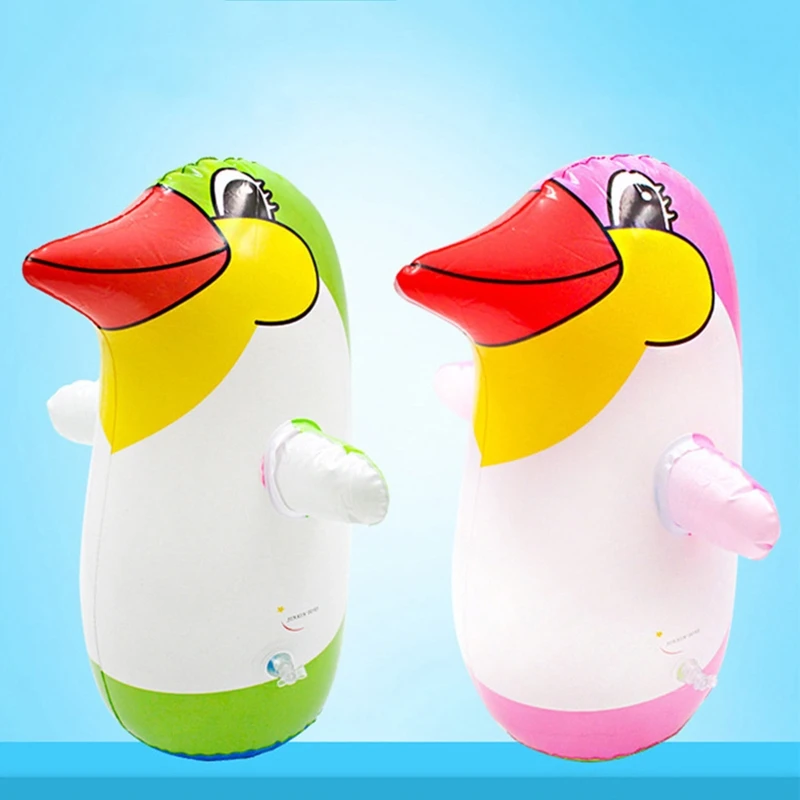 2024 New 36cm/45cm/70cm PVC Inflatable Toy Lifelike Cartoon Penguin Tumbler Children Gift