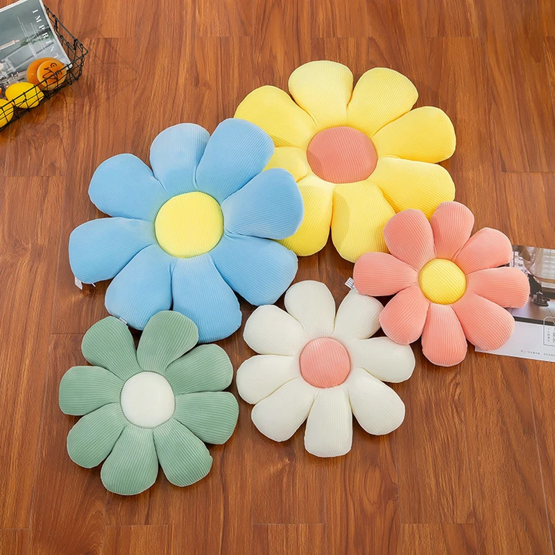 

53CM Little Daisy Throw Pillow Flower Shape Seat Cushion Stretchy Soft Sofa Pillows Office Chair Cushions Girls Plush Toy Gift