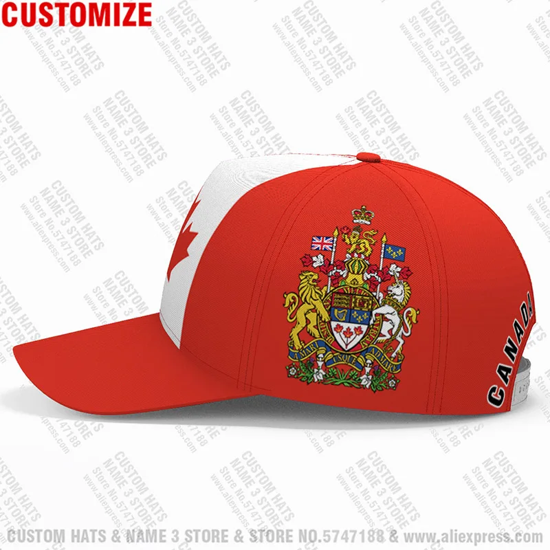 Canada Baseball Caps Free 3d Custom Made Name Number Team Logo Ca Hat Can Travel French Nation Maple Leaf Flag Canadian Headgear