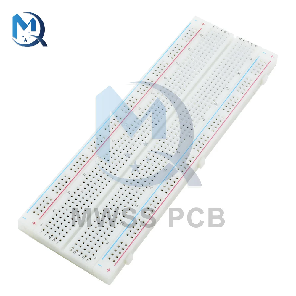 MB102 Breadboard Experiment Board 830 Tie Point Solderless PCB Points Holes Universal Mini Protoboard DIY For Bus Test Circuit