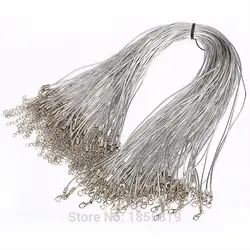 20pcs/PACK 1.2/1.5MM Wax Cords Necklace Lobster Clasp Necklace Jewelry Fit Charms Beads Pendant For Men Women DIY Jewelry Making