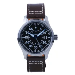 Heimdallr Mens Luxury Watches Pilot Men Quartz Watch Sport Wristwatch 100M Waterproof Luminous Sapphire Mirror Leather Strap 715