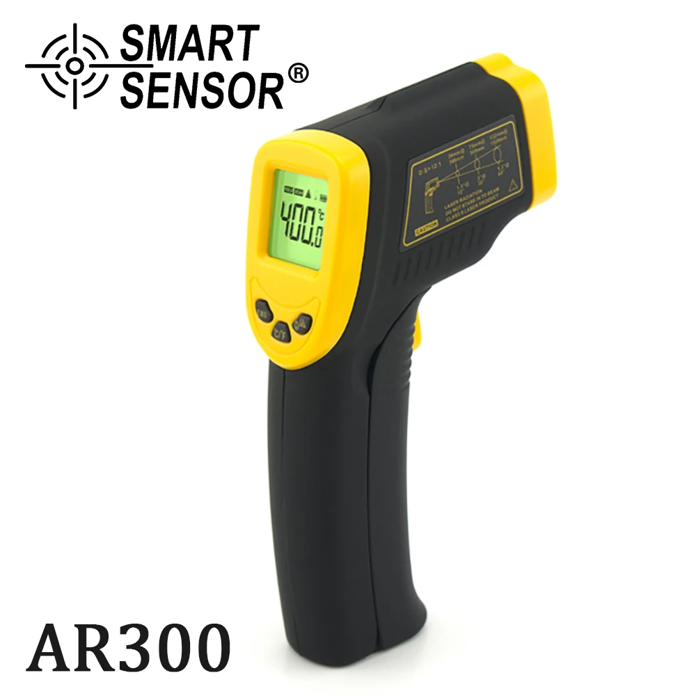 SMART SENSOR Digital Infrared Thermometer Non Contact Infrared Thermometer Temperature Pyrometer IR Laser Point Gun -32~400℃