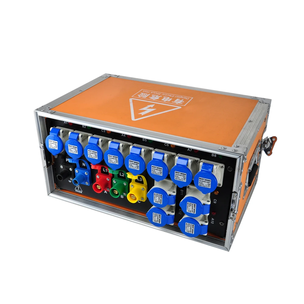 Gigertop Advanced 5U FLightcase Power Supply 12 Way Distribution Cabinet LCD Power Working Display with Master Switch 110V 220V