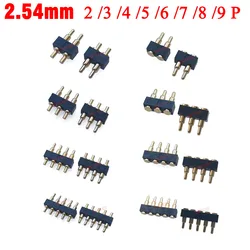 10Pcs Pogo Pin Connector Pogopin Battery Spring Loaded Contact SMD Needle PCB 2 3 4 5 6 7 8 9 15 Pin 2.54mm Pitch