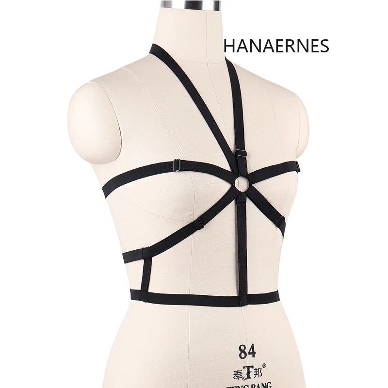 HANAERNES-liguero de disfraces Sexy para mujer, ropa Punk Harajuku, recuerdo de fiesta, Punk, corsé de arnés de poliéster para mujer