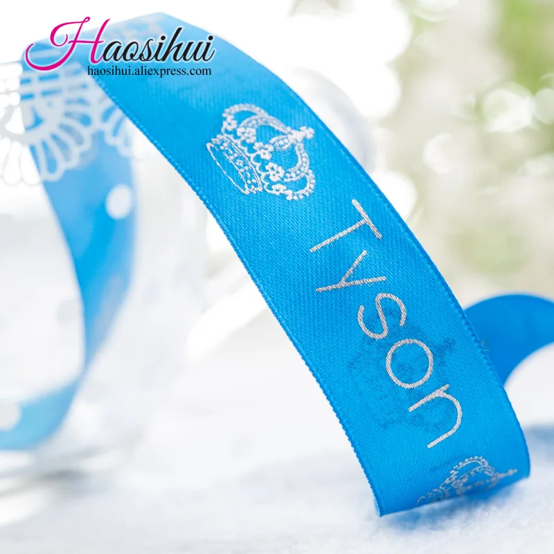3/8''(10mm) Free Design New Arrival Custom Logo DIY Satin Wedding Personalized Packing and Customized Ribbon