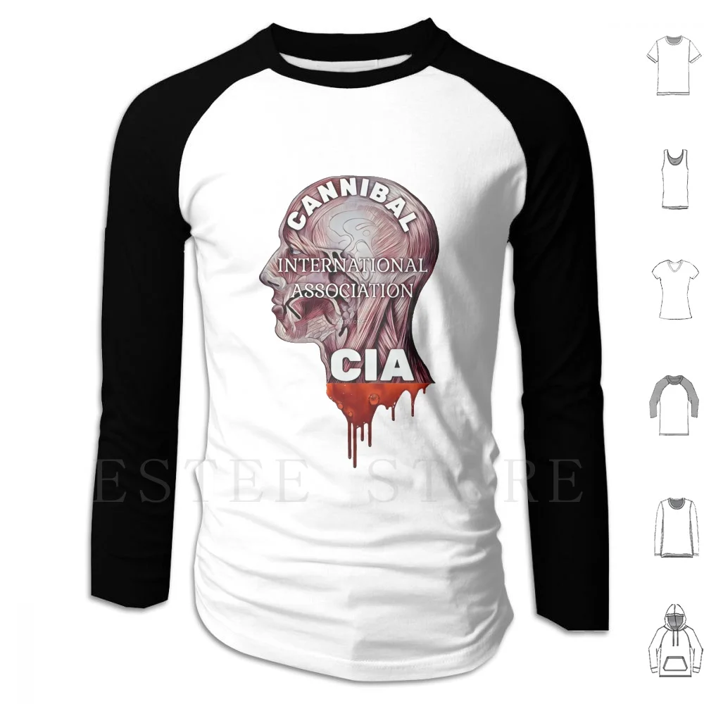 Cannibal Cia Hoodies Long Sleeve Cannibal Human Brains Murder Death Mental Illness Bones Face Eating Hunger The