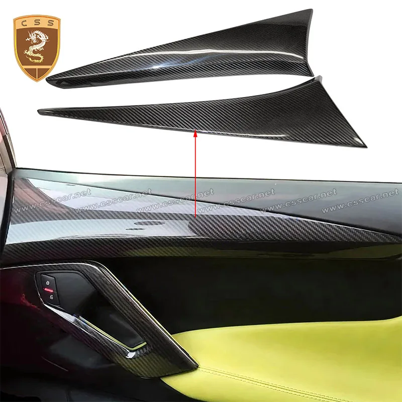 2pcs Real Carbon Fiber Interior trim Decoration Inner Door Panel For Lamborghini LP700 Aventador OEM Style Accessories 00647