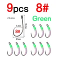 9 piezas verdes talla 8
