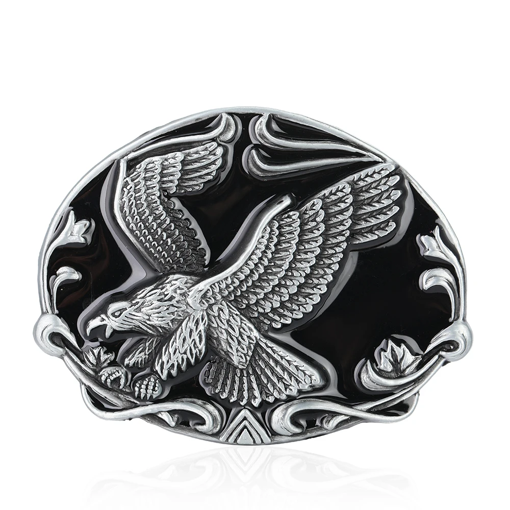 Western cowboy zinc alloy yearning for freedom eagle attitude buckle