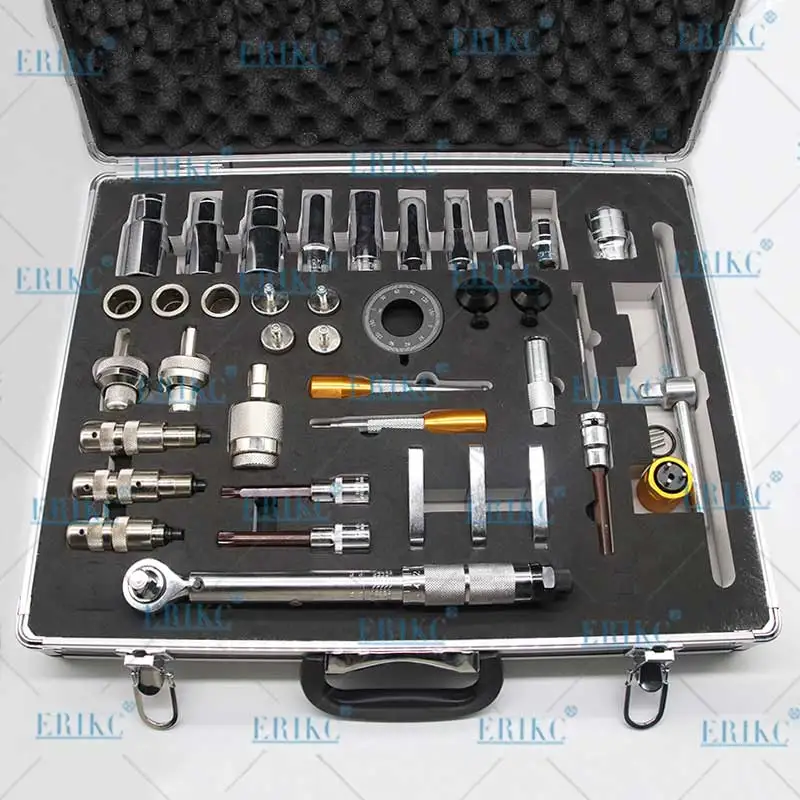 

ERIKC Hot Sale Injector Repair Tool Kits Diesel Fuel Injector Dismantling Equipments Total 40 pieces E1024001