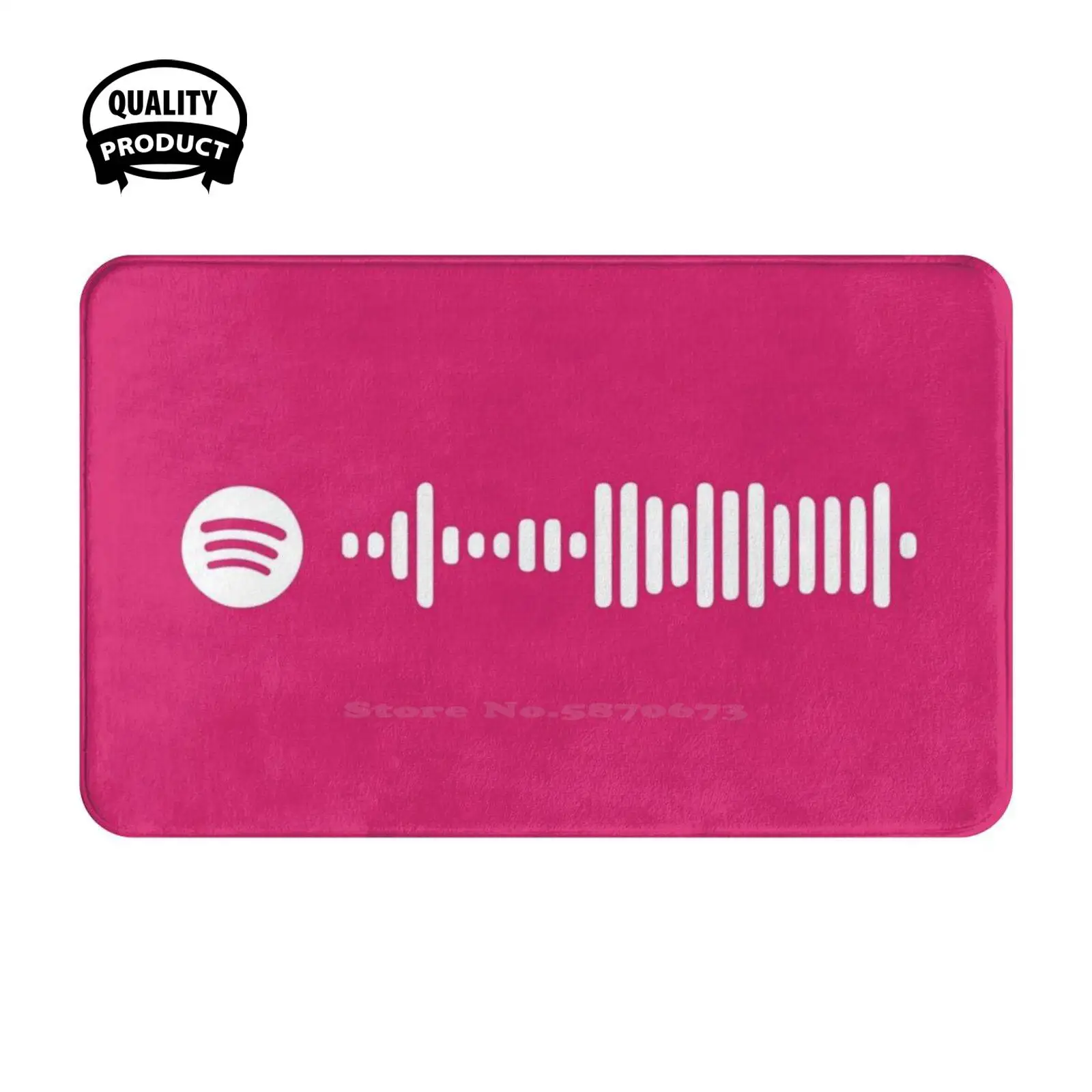 By Spotify Scan Code Soft Cushion Home Carpet Door Mat Car Rug Pop 2000S Throwback Pink Song Music Spotify Scan Listen Camera