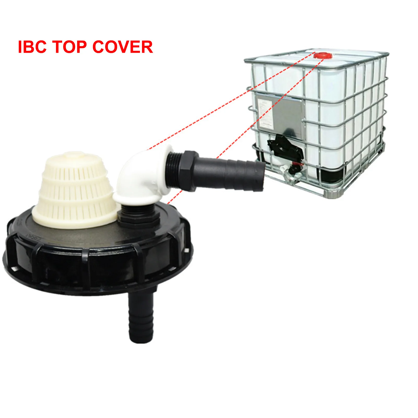 IBC Tank Inlet Cover Lid With Ventilation 163mm For Refilling, Ton Barrel Plastic Cover Ton Barrel Cover Cap Valve Cover Lid