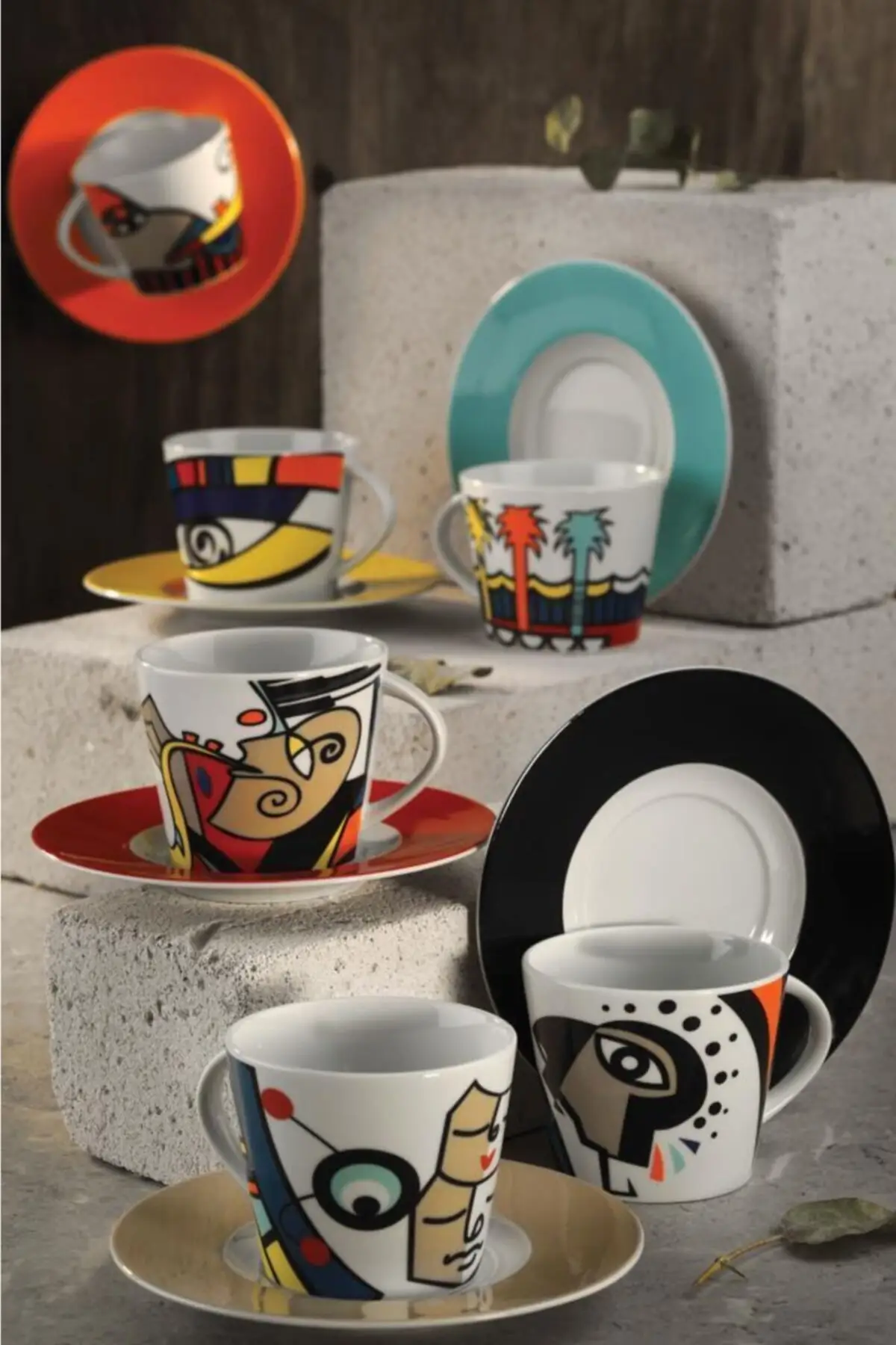 Porcelain Color Mug Coffee Set Mugs And Cups Tea Cups Hot Drinks Design Souvenirs