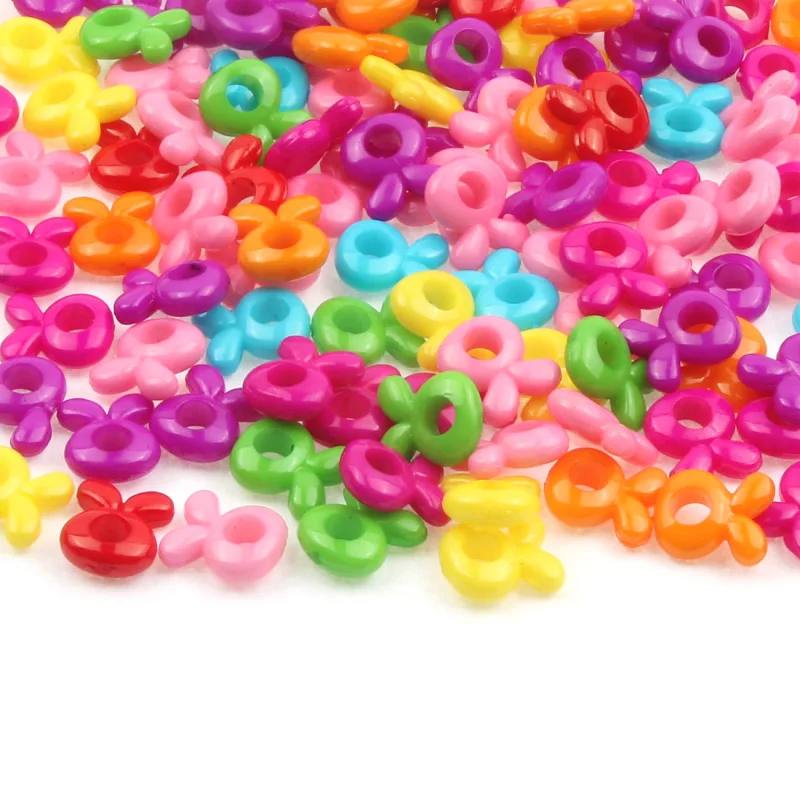 50Pcs/lot Mixed Color Acrylic Beads Various Star Flower Heart Spacer Beads For Jewelry Making DIY Bracelet Necklace Accessories