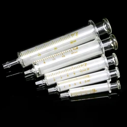 All size 1ml to 100ml Lab Disposable Glass injection syringe Glass Liquid injector transfer pipette sampler