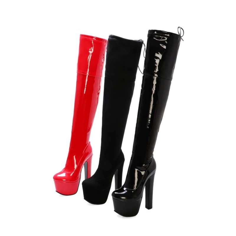 Women Snow Queen Prince Anna Elsa Cosplay Boots Anime Boots Tailor-Made Girls\'s Super High Heels 17cm Platform 6cm Shoes Z33
