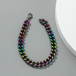 Fashion Jewelry Metal Chain Bracelet 2021 New Trend Hot Selling One Layer Colorful Bracelet For Girl Fine Accessories