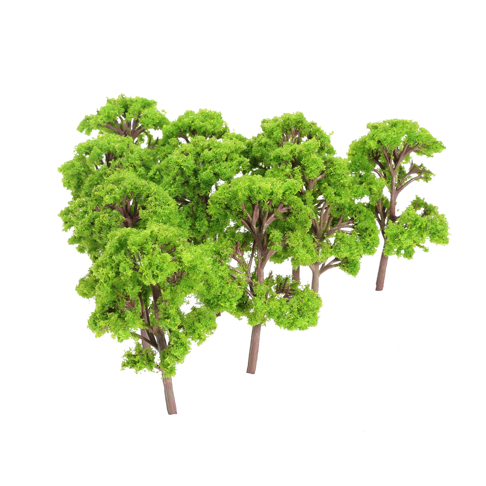 10pcs Plastic 12cm Trees Model Garden Wargame Train Railway Architectural Scenery Layout 1:75-100 Scale