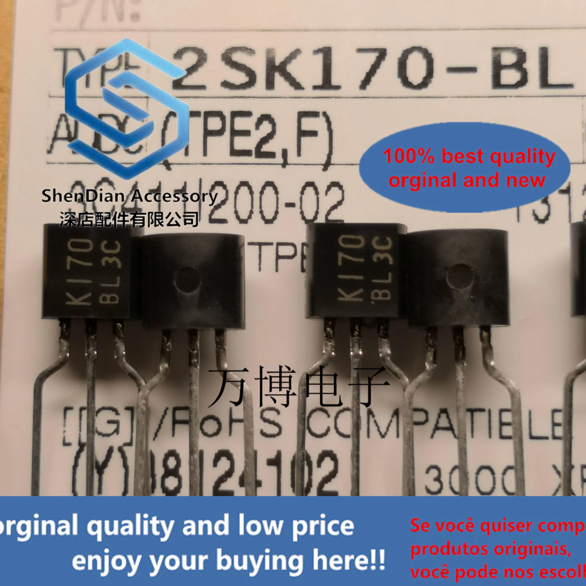 

5pcs only orginal new 2SK170-BL 2SK170 K170 laser word taping 2