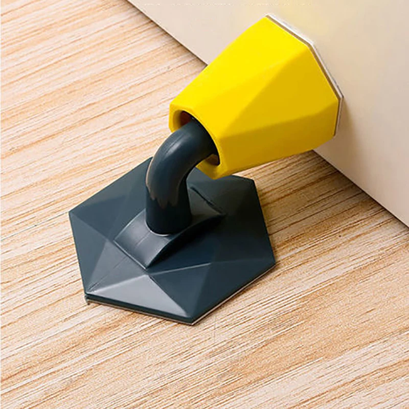 Mute Non-punch Silicone Door Stopper Touch Toilet Wall Absorption Door Plug Anti-bump Door Holder Gear Gate Resistance Door Stop