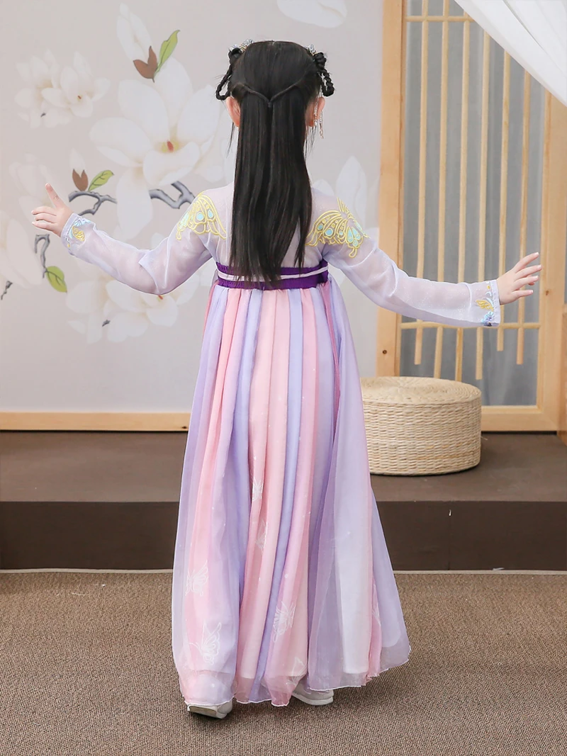 Chinese Traditional Fairy Hanfu Dress Girls Ancient Princess Han Dynasty Palace Dance Folk Costume New Year National Outfit