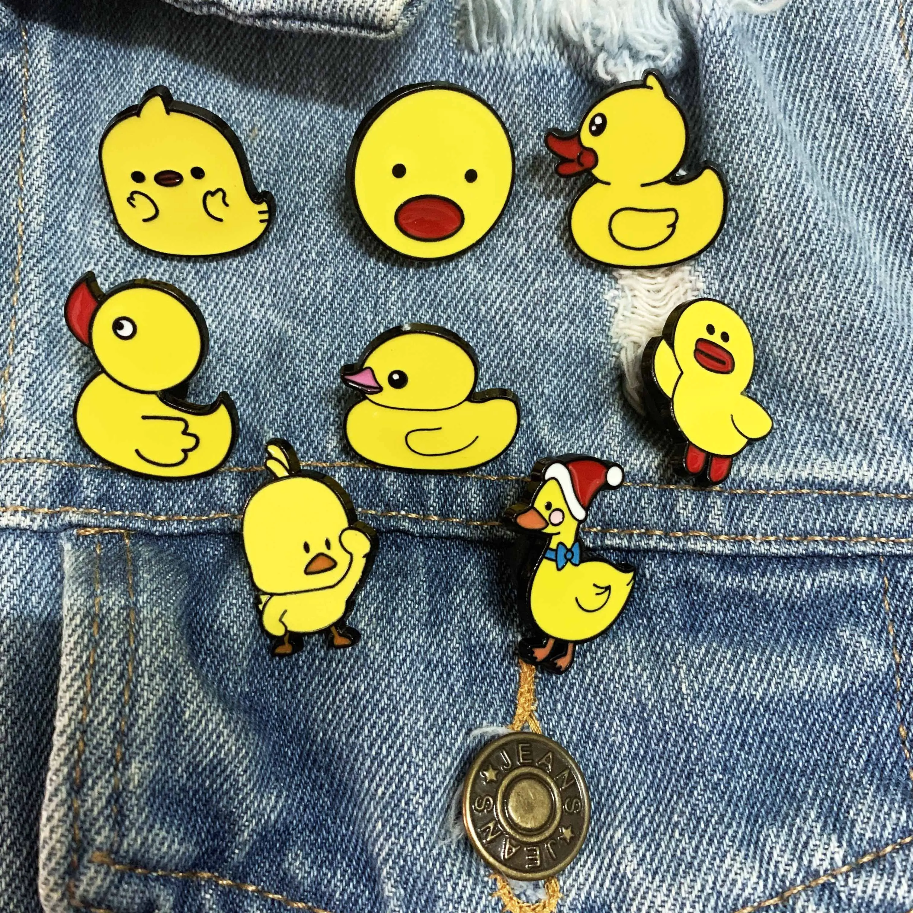 Cute Little Duck Animal Brooch Enamel Pin Yellow Quacker Boy\'s Girl\'s Brooches Badges on Backpack Badge Jewelry Gifts for Kids