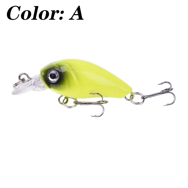 1 stücke Mini Minnow Angeln Locken 45mm 4g Kurbel Wobbler Harten Köder Jig TopWater SwimBait Crankbait Karpfen Bass pesca Angeln Tackle