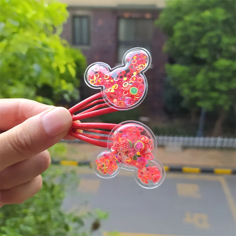 2PCS Transparent Sequins BB Clips Kids Hairpins Baby Hair Clips Headdress Girls Hair Accessories Children Headwear