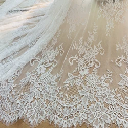 3 Meters Delicate Super Chantilly French Lace Fabric Wedding Bridal Lace Material Off White, Black Ready Goods Sewing Dress Lace