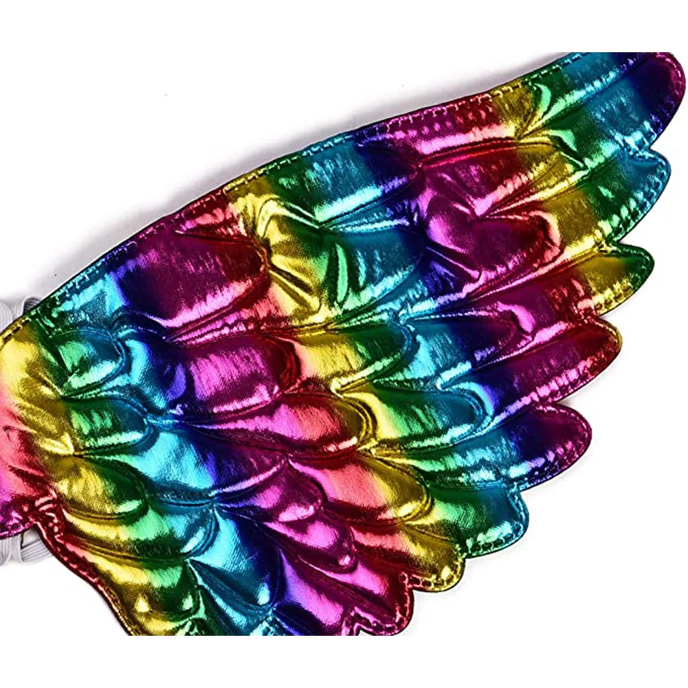 Girls Unicorn Fairy Rainbow Wings for Kids Princess Costume Accessories Birthday Halloween Party Cosplay