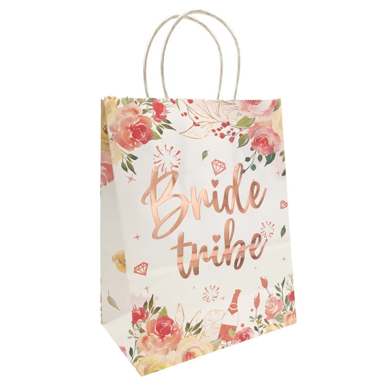 5Pcs Tribe Bride Gift Paper Handles Candy Bags Bachelorette DIY Party Bridesmaids Bridal Shower Wedding Decorations Supplies