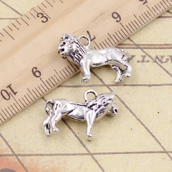 10pcs Charms Lion 23x15mm Tibetan Silver Color Pendants Antique Jewelry Making DIY Handmade Craft Pendant