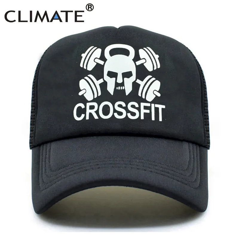 CLIMATE GYM Cross Cap Man Spartacus Sparta Trucker Cap Kettle-bell Fitness Cap Hercules Body Building Muscle Caps Hat