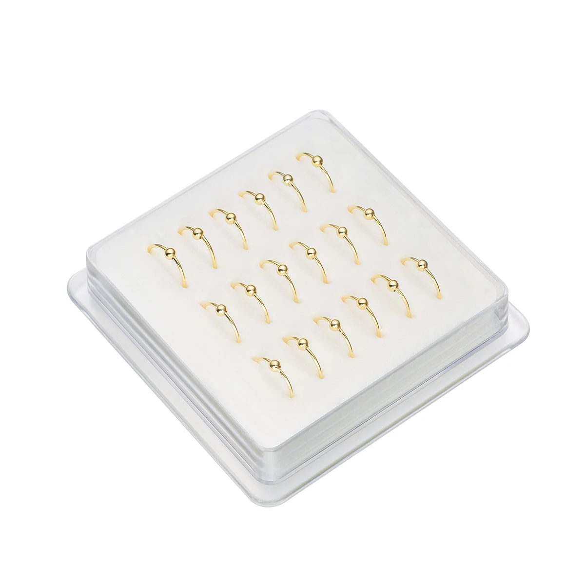 18Pcs/Pack 22G Thin Small Unisex Dainty Ball Nose Ring Hoop Indian Nose Piercing Tragus Ear Body Jewelry Aro Nariz Pircing Nariz