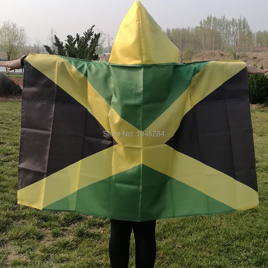 

Jamaica Flag Cape Body Flag Jamaican National Flag Banner 3x5ft World Country Flag Sports Fans Cape Polyester, free shipping