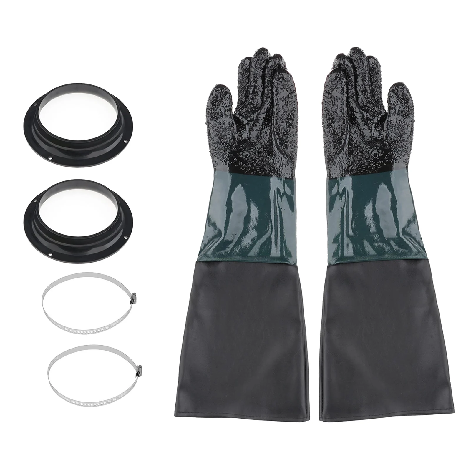 Imagem -02 - Luvas de Jateamento para Armários de Jateamento de Areia Luvas de Sandblaster de 23.6 Polegadas para o Modelo 60 90 110 260 Armário de Jateamento de Areia