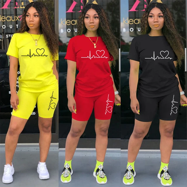 Ladies summer short sets sales