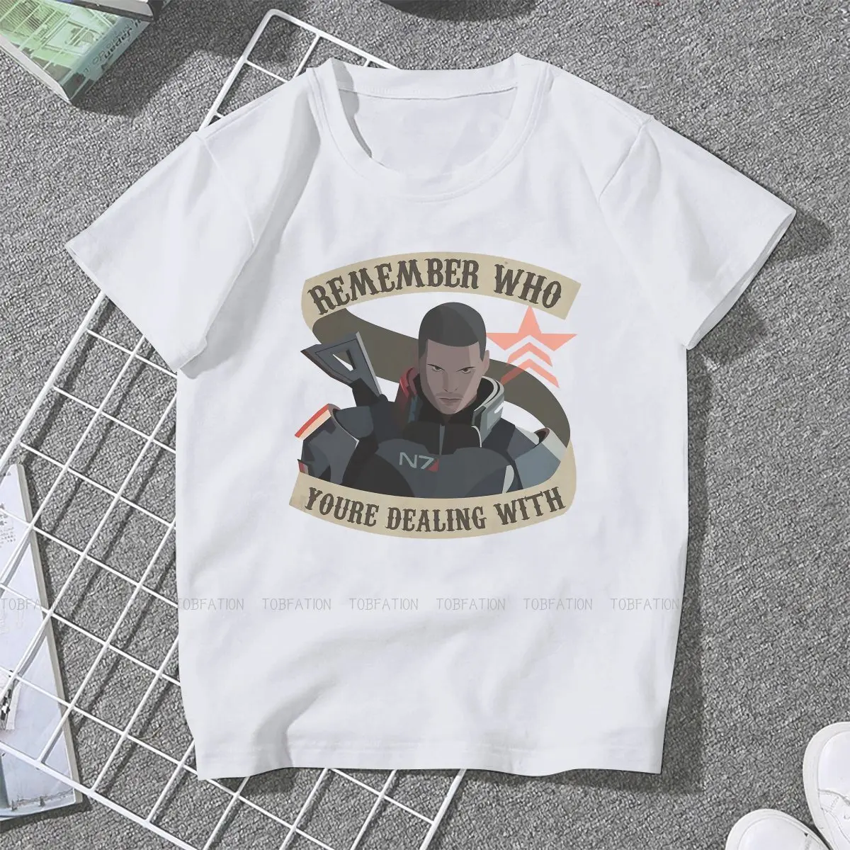 Commander Shepard Renegade Feminine Clothes Mass Effect Game T-shirt Kawaii Vintage Female Top