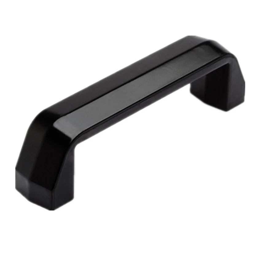 Cabinet Pull Black Cabinet Handle Bakelite Pull Handle 120mm Hole Center for Industrial Machine, M8 Thread, Heat Resistant